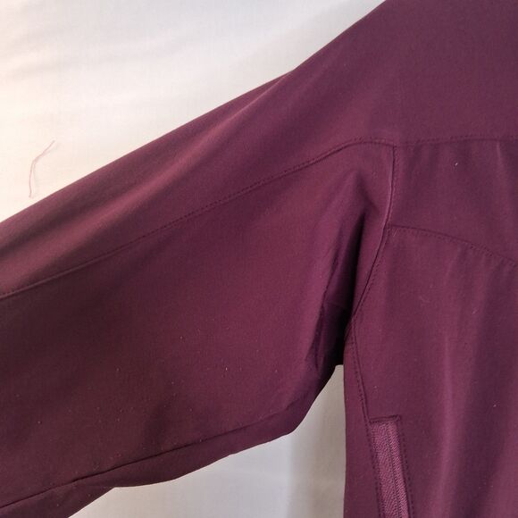 Women's Patagonia Adze Maroon Purple Gray Fleece Lined Soft Shell Jacket Sz M - Picture 5 of 16